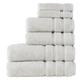 Christy Antalya Large Bath Towels | Set of 6 | 100% Turkish Cotton | 600GSM | Soft Plush Luxury Towel Set | 2 Bath Towels 2 Hand Towels 2 Face Cloths | Quick Dry | Lunar Grey