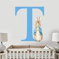 Peter Rabbit Wall Sticker - Personalised Letter - Official Peter Rabbit Wall Art (Pink Letter, 120cm Height)