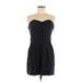 Madison Marcus Cocktail Dress - Sheath Strapless Sleeveless: Black Print Dresses - Women's Size Medium