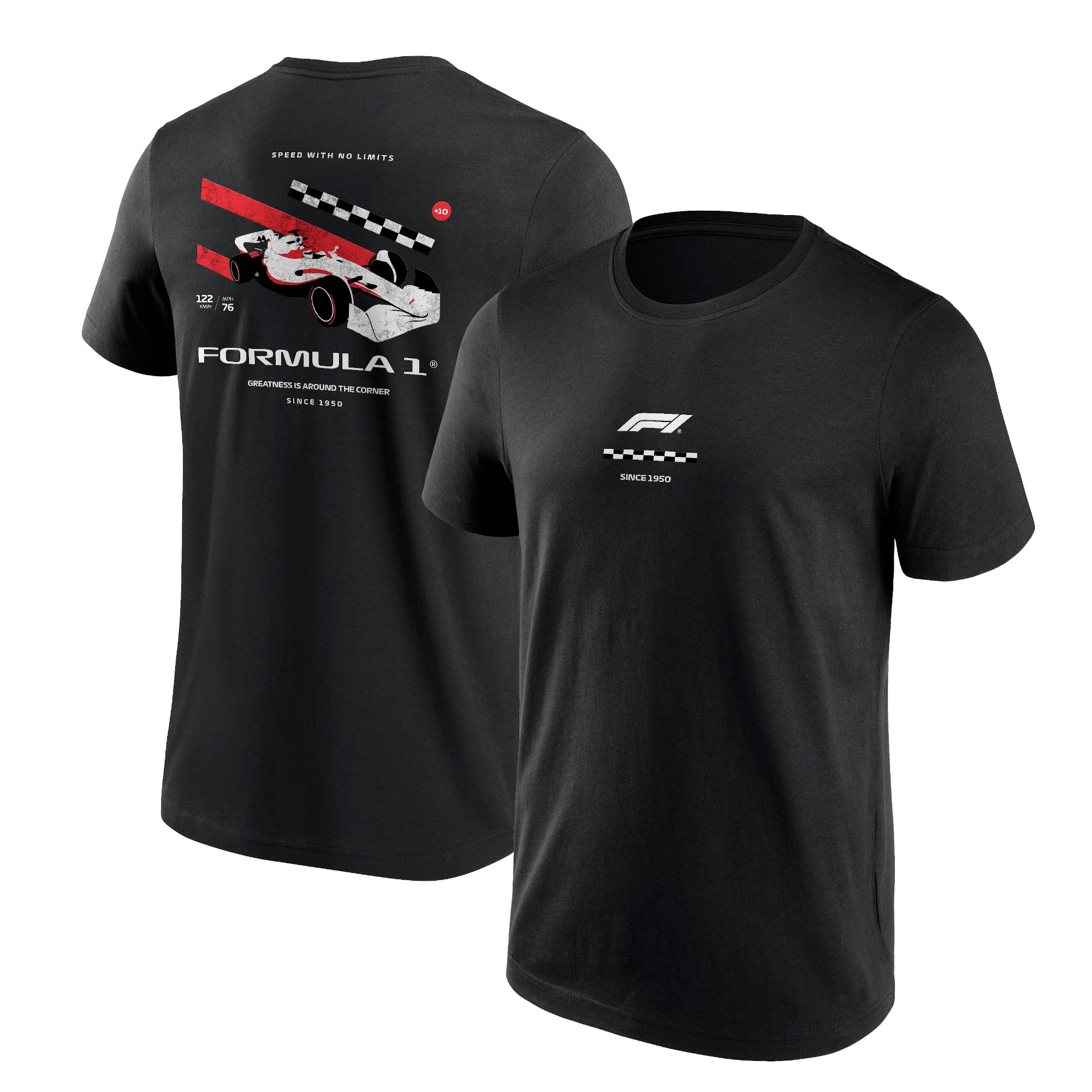 Voiture en détresse de Formule 1 T-shirt graphique - Homme Taille: L
