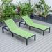 LeisureMod Outdoor Metal Chaise Lounge Set Metal in Green | 13.2 H x 25 W x 78.5 D in | Wayfair MLBL-77G2