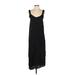 Topshop Casual Dress - Midi V-Neck Sleeveless: Black Solid Dresses - Women's Size 2