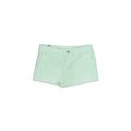 LC Lauren Conrad Denim Shorts: Green Solid Bottoms - Women's Size 6 - Stonewash