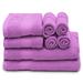 MoNiBloom 8 Piece Towel Set, 100% Cotton, 2 Bath Towels 27x54", 2 Hand Towels 16x28" & 4 Wash Cloths 12x12" in Pink/Indigo | 27 W in | Wayfair