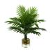 Primrue Rockwood 22" Faux Palm Plant in Glass Vase Glass/Polysilk | 22 H x 21 W x 21 D in | Wayfair 71B6046F7895457D8B1ACF8AF4B0C034