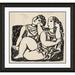Soicher Marin Two Seated Women by David Phoenix - Picture Frame Drawing Print on Paper in Black | 27 H x 29 W x 1.375 D in | Wayfair DP-21-0078