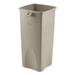 Rubbermaid FG356988BEIG 23 gallon Commercial Trash Can - Plastic, Square, Food Rated, Beige