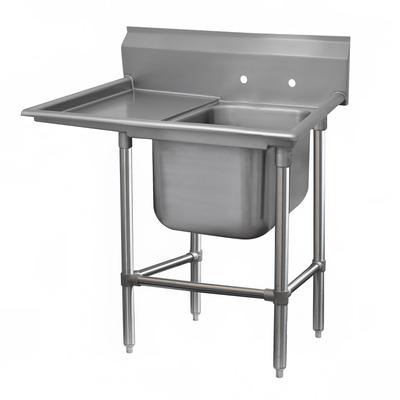 Advance Tabco 94-1-24-36L 58" 1 Compartment Sink w/ 16"L x 20"W Bowl, 14" Deep, Stainless Steel