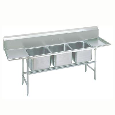 Advance Tabco 94-23-60-24RL 117" 3 Compartment Sink w/ 20"L x 20"W Bowl, 14" Deep, Stainless Steel
