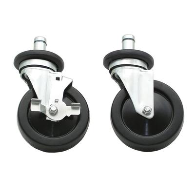 Advance Tabco EC-26 5" Stem Caster Set - 4 Swivel & 4 Brakes, Poly