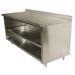 Advance Tabco EK-SS-308M 96" Dish Cabinet w/ Open Base & Midshelf, 5" Backsplash, 30"D, Stainless Steel