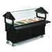 Carlisle 661103 72 1/8" SixStar Cold Food Bar - (5) Pan Capacity, Floor Model, Black