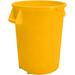 Carlisle 84103204 Bronco 32 gallon Commercial Trash Can - Plastic, Round, Food Rated, Yellow