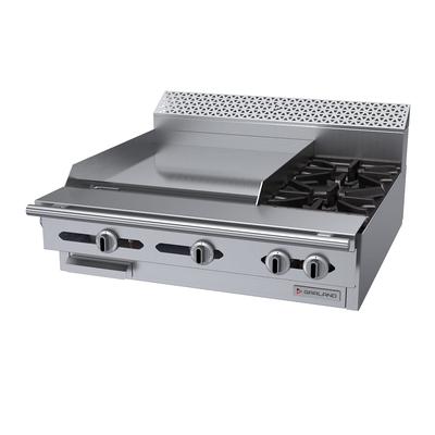 Garland C36-2-1M LP 36" 2 Burner Commercial Gas Range Top w/ Griddle - Modular, Liquid Propane, Stainless Steel, Gas Type: LP