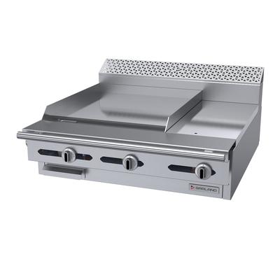 Garland C36-3M NG 36" Commercial Gas Range Top w/ Hot Top/Griddle - Modular, Natural Gas, Stainless Steel, Gas Type: NG