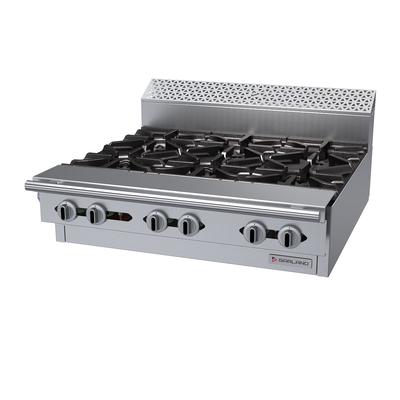 Garland C36-6M Cuisine 36" 6 Burner Commercial Gas Range w/ Modular Base, Natural Gas, Stainless Steel, Gas Type: NG