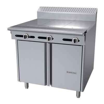 Garland C36-8S Cuisine 36" Commercial Gas Range w/ (3) Hot Tops & Storage Base, Natural Gas, Stainless Steel, Gas Type: NG
