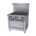 Garland G36-6C G Starfire Pro Series 36" 6 Burner Commercial Gas Range w/ Convection Oven, Liquid Propane, Stainless Steel, Gas Type: LP/Electric