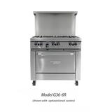 Garland G36-G36R G Starfire Pro Series 36" Commercial Gas Range w/ Full Griddle & Standard Oven, Natural Gas, Griddle Top, Snap Action Oven, Stainless Steel, Gas Type: NG