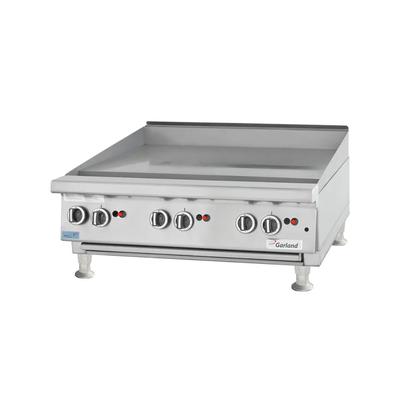 Garland GTGG36-G36M LP 36" Gas Commercial Griddle w/ Manual Controls - 1" Steel Plate, Liquid Propane, 1" Plate, LP Gas, Stainless Steel, Gas Type: LP