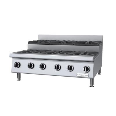 Garland GTOG36-SU6 NG 36" Gas Hotplate w/ 6 Burners & Manual Controls, Natural Gas, Stainless Steel, Gas Type: NG