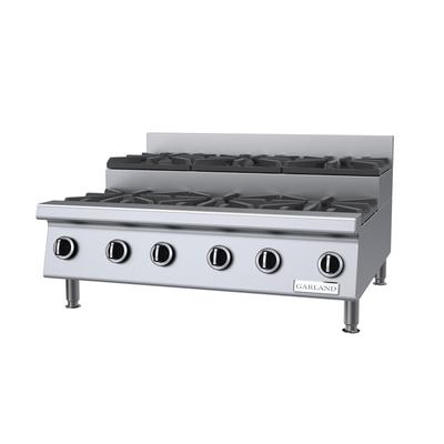 Garland GTOG36-SU6 36" Gas Hotplate w/ (6) Burners & Manual Controls, Natural Gas, Stainless Steel, Gas Type: NG
