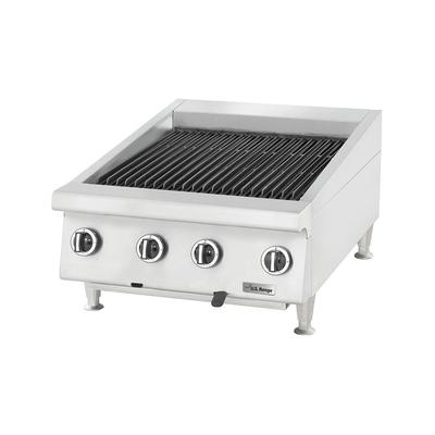 Garland UTBG24-AB24 LP 24" Countertop Charbroiler, Ceramic, Adjustable Cast Iron Grates, Liquid Propane, Stainless Steel, Gas Type: LP