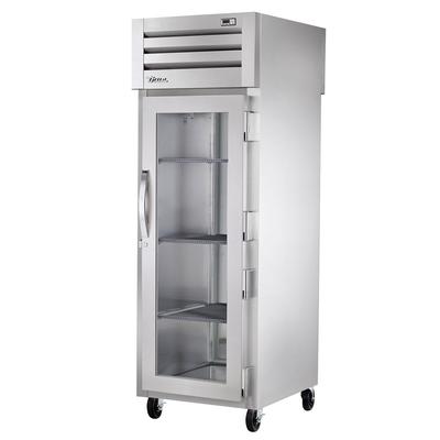 True STR1RPT-1G-1S-HC 27 1/2" 1 Section Pass Thru Refrigerator, 1 Glass Door, 1 Solid Door, Right Hinge, 115v, Stainless Steel | True Refrigeration