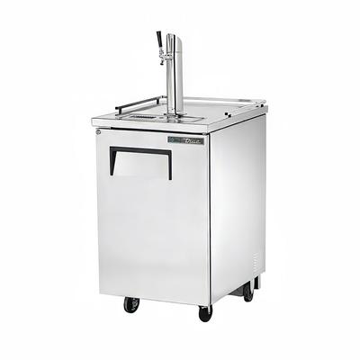 True 24" Kegerator Beer Dispenser - 1 Keg Capacity, 1 Column, Stainless Steel, Silver, 115v, TDD-1-S-HC