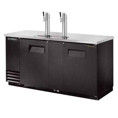 True TDD-3-HC 69" Kegerator Commercial Beer Dispenser w/ (3) Keg Capacity - (2) Columns, Black, 115v, 2 Towers & 2 Taps, 3 Keg Capacity