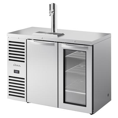 True TDR48-RISZ1-L-S-SG-1 48" Kegerator Commercial Beer Dispenser w/ 1 Keg Capacity - 1 Column, Stainless, 115v, 1-Keg Capacity, Silver