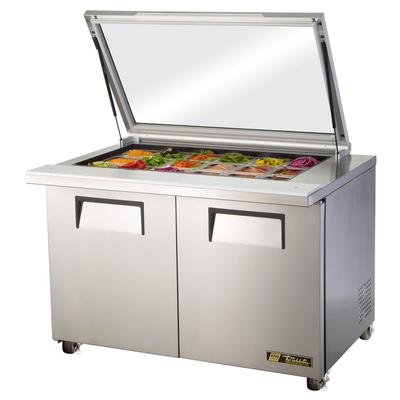 True TSSU-48-18M-B-FGLID-HC 48" TSSU Series Mega Top Sandwich/Salad Prep Table w/ Refrigerated Base, 115v, Stainless Steel | True Refrigeration