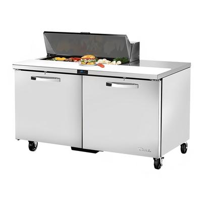 True TSSU-60-10-HC~SPEC3 60" Spec Series Sandwich/Salad Prep Table w/ Refrigerated Base, 115v, Two Doors, 115 V, Stainless Steel | True Refrigeration