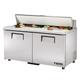 True TSSU-60-16-HC ADA 60" Sandwich/Salad Prep Table w/ Refrigerated Base, 115v, ADA Height, Holds 16 Sixth-size Pans, Stainless Steel