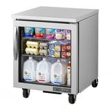 True TUC-27G-HC~FGD01 27" W Undercounter Refrigerator w/ (1) Section & (1) Door, 115v, Silver | True Refrigeration