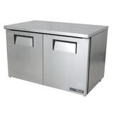 True TUC-48-HC-LP 48" W Undercounter Refrigerator w/ (2) Sections & (2) Doors, 115v, Silver | True Refrigeration