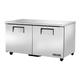 True TUC-60F-HC 60" W Undercounter Freezer w/ (2) Sections & (2) Doors, 115v, Silver | True Refrigeration