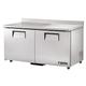 True TWT-60-HC ADA 60" Worktop Refrigerator w/ (2) Sections, 115v, Silver | True Refrigeration