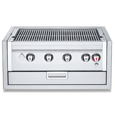 Crown Verity IBI30-GO NG 30" Built In Commercial Outdoor Charbroiler Grill Only w/ 4 Burners - Stainless Steel, Natural Gas, Gas Type: NG