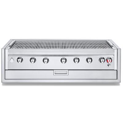 Crown Verity IBI48-GO LP 48" Built In Commercial Outdoor Charbroiler Grill Only w/ 7 Burners - Liquid Propane, Stainless Steel, Gas Type: LP