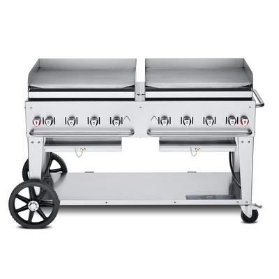 Crown Verity CV-MG-60LP 58" Mobile Gas Commercial Outdoor Griddle, Liquid Propane, Stainless Steel, Gas Type: LP