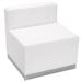 Flash Furniture ZB-803-CHAIR-WH-GG Hercules Alon Modular Reception Chair w/ White LeatherSoft Upholstery & Stainless Base