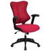 Flash Furniture BL-ZP-806-BY-GG Swivel Office Chair w/ High Back - Burgundy Mesh Back & Seat, Black