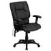 Flash Furniture BT-2770P-GG Massaging Swivel Office Chair w/ Mid Back - Black LeatherSoft Upholstery