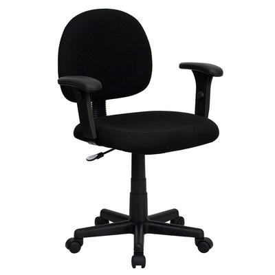 Flash Furniture BT-660-1-BK-GG Swivel Task Chair w/ Low Back - Black Fabric Upholstery