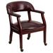 Flash Furniture B-Z100-OXBLOOD-GG Rolling Conference Chair w/ Burgundy Vinyl Upholstery & Mahogany Wood Frame