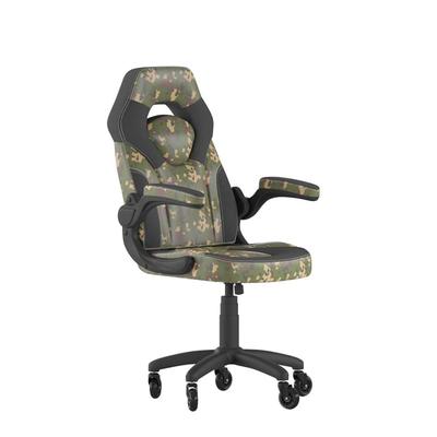 Flash Furniture CH-00095-CAM-RLB-GG X10 Swivel Gaming Chair w/ Black & Camo LeatherSoft Back & Seat - Black Base