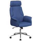 Flash Furniture CH-CX0944H-BL-GG Swivel Office Chair w/ High Back - Blue Fabric Upholstery