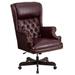 Flash Furniture CI-J600-BY-GG Swivel Office Chair w/ High Back - Burgundy LeatherSoft Upholstery