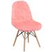 Flash Furniture DL-12-GG Accent Side Chair - Hermosa Pink Shaggy Fur Upholstery, Wood Legs